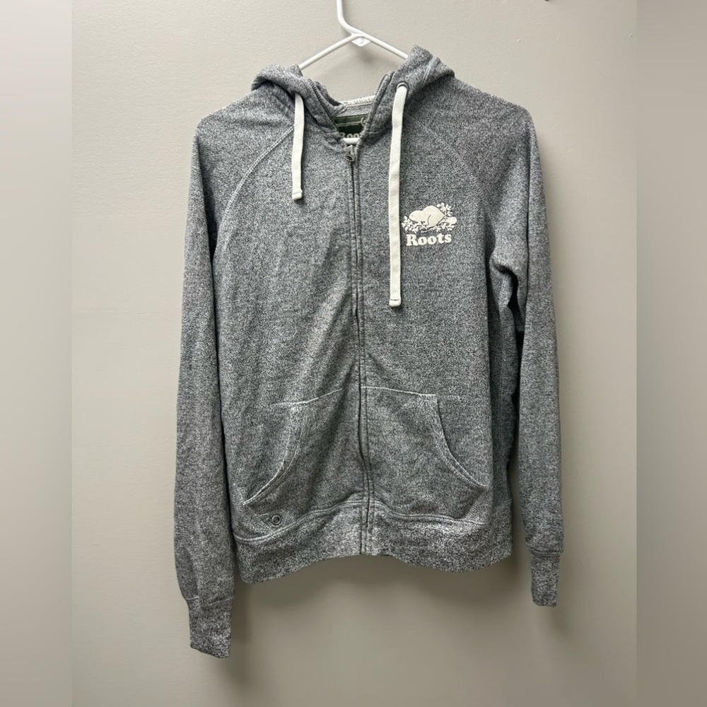Roots Women’s Original Salt & Pepper Grey Full Zip Hoodie